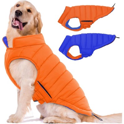Dog Puffer Jacket Warm Dog Coat - Ultra Lightweight Windproof Vest for Dogs Winter Coats with Hook & Loop, Non-Shedding Easy on/Off