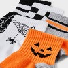 Women's Trick-or-Treat Sporty Halloween Ribbed 5pk Ankle Socks - Hyde & EEK! Boutique™ Orange/Black/White 4-10 - image 3 of 3