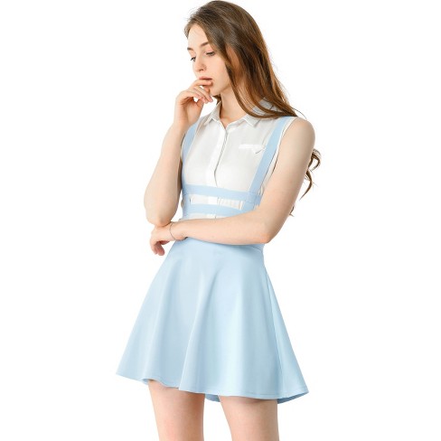 Womens pleated braces on sale skirt