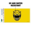 Power Rangers Yellow Ranger Helmet Automotive Bumper Sticker - 2 of 4