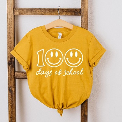 The Juniper Shop 100 Days Of School Smiley Face Youth Short Sleeve Tee