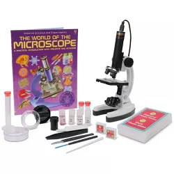 Premium 85 pc Kids' STEM Microscope Kit with Digital Camera, Kids' Software, and Microscope Book - AmScope