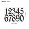 Unique Bargains Reflective Mailbox Numbers Sticker 8.3 inch Height 0 - 9 Vinyl Self-Adhesive Door Sticker for Black 3 Set