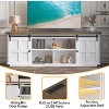 70" TV Stand for 75 Inch TVs, Entertainment Center and Media Furniture with Sliding Barn Doors & Storage Cabinets,  Modern TV Console Table - 4 of 4