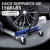Car Wheel Jack, Wheel Jack Set - 2-Piece Metal Removable Hydraulic 1500Lb, 12 Inch Wheel Alignment Jack with Foot Pedal/4'' Casters for Tire Repair - 2 of 4