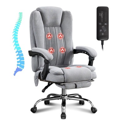 NicBex Massage Chair Boss Chair for Office,360° Swivel Ergonomics Office Chair with Footrest,Recliner Computer Chair with Adjustable Height