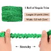 Elastic Sequin Trim, 0.8 Inch 2 Row Flat Metallic Paillette Sequin Ribbon, Glitter Sequin Strip DIY Craft Decor, 25 Yards - 2 of 4