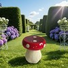 Vynxaria 13.8" Mushroom Model Resin Stool, Oversized Forest Base Statue, Indoor Outdoor Courtyard Lawn Multi-Purpose Decor - 3 of 4