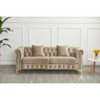2 Piece Velvet Chesterfield Button-Tufted Sofa Sets for Living Room - 3 of 4