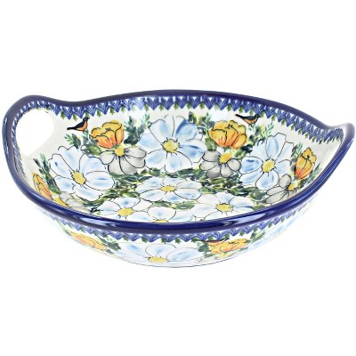 Blue Rose Polish Pottery Ballina Large Serving Bowl : Target