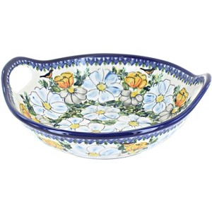 Blue Rose Polish Pottery 416 Kalich Deep Bowl with Handles - 1 of 1