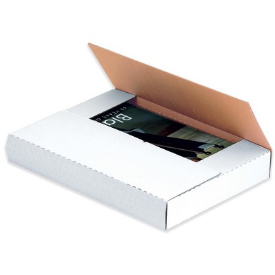 The Packaging Wholesalers Easy-Fold Mailers 17 1/8" x 14 1/8" x 2" White 50/Bundle BSM4BK