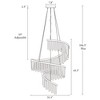 LNC Uranutican 1-Lights 31.5"  Luxury and Glam Empire Glass Integrated LED Chandelier, Silver - 3 of 4