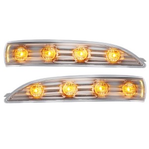 Unique Bargains Car Front Left Right Side Mirror Turn Signal LED Lights 87614-2S200 87624-2S200 for Hyundai Tucson 2010-2013 1 Pair - 1 of 4