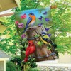 Fence Post Birds Spring House Flag Cardinal Bluebird 28" x 40" Briarwood Lane - 4 of 4