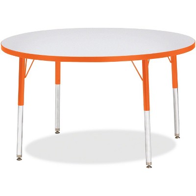 Jonti-Craft Berries Elementary Height Color Edge Round Table (42 x 42) in Orange