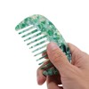 Unique Bargains Anti-Static Pocket Size Wide Tooth for Thick Curly Hair Detangling Comb 1 Pc - 2 of 4