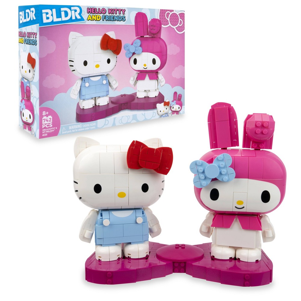 Photos - Construction Toy BLDR Deluxe Large-Form Buildable Character - Hello Kitty & My Melody: 742-Piece Plastic Set for Creative Thinking