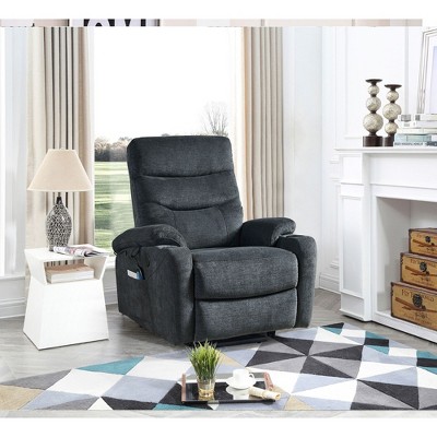 NicBex Electric Power Lift Chair with USB Ports Recliner Chair Massage Chair with Heating for Elderly with 2 Side Pockets for Living Room