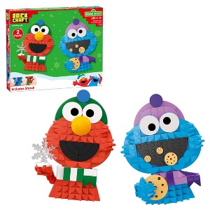 Brickcraft Sesame Street Elmo & Cookie Monster 2 Pack Decoration ...