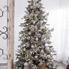 NAYSAYE Party Decoration and Accessories Set of 12 Glass Christmas Ball Hanging Ornament for Holiday Celebration, White, 3"*3.5"*0.92" - 4 of 4