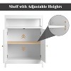 Bathroom Floor Cabinet with Double Doors, Adjustable Shelves, Compact Storage Unit Measuring 34.84" D x 14.17" W x 7.87" H, Space-Saving, White - 4 of 4
