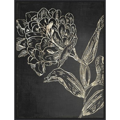 22 x 30 Zen Garden I by Urban Road Framed Canvas Wall Art Black - Amanti  Art