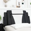 vidaXL Headboard Cushion Bedroom Upholstered Pillow Back Headboard Faux Leather - Black and White 39.4" - 3 of 4