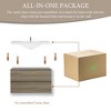 SEVOBAL Bathroom Vanities 36 Inch Sleek Floating Vanity: Resin Washbasin Whisper Quiet Soft Closing Storage, Gray, 35.43"*19.69"*22.44" - 4 of 4