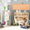 4 Tier Rotating Bookshelf Tower, Floor Standing Storage Rack, 360 Degree Revolvin Bookcase, Wood Narrow Bookshelf - 3 of 4