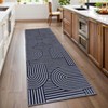 Modern Rug Runners for Hallways, Abstract Kitchen Runner Rugs Non Slip Bath Runner, Rainbow Washable Runners Rug - 2 of 4