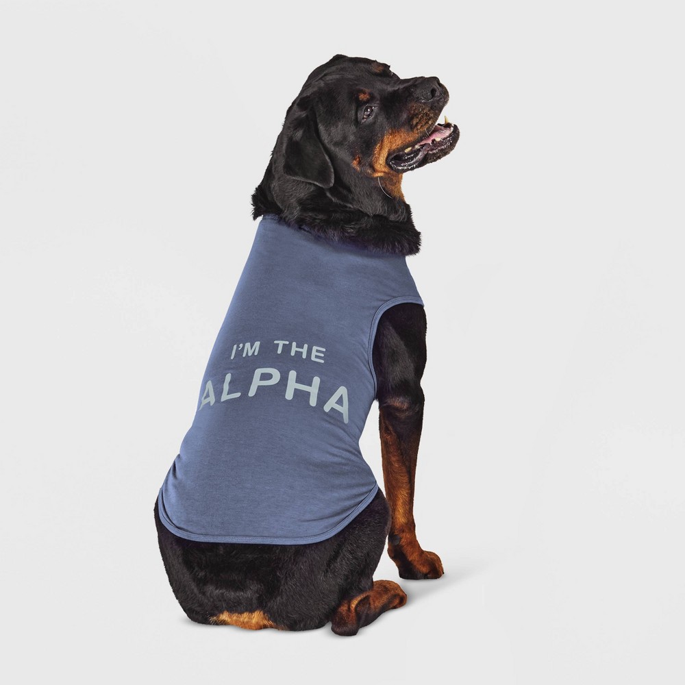 Graphic 'I'm The Alpha' Dog Tank Top - XL - Boots & Barkley