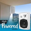 Pyle Bluetooth Wall Mount Speaker System with Active & Passive Speakers, 5.25" Subwoofers, MP3/AUX/RCA Input, 300W MAX – PDWR53BTWT - 4 of 4
