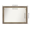 Amanti Art Driftwood Tan Non-Beveled Wood Framed Bathroom Vanity Wall Mirror - 3 of 4