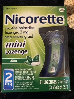 Nicorette 2mg Stop Smoking Aid Nicotine Mini Lozenge - Mint - 81ct : Target