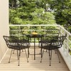 vidaXL Garden Dining Set Black Poly Rattan Medium Ergonomic - Black - 2 of 4