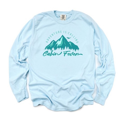 Simply Sage Market Women's Cabin Fever Mountains Long Sleeve Garment Dyed Tee - image 1 of 2