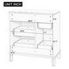 30 Inch Black Bathroom Vanity with Ceramic Sink, Modern Bathroom Sink Cabinet with Flip-Out Drawer Design - 4 of 4