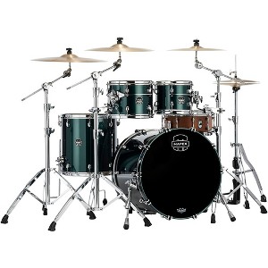 Mapex Saturn Evolution Rock Birch 4-Piece Shell Pack With 22" Bass Drum Brunswick Green - 1 of 3