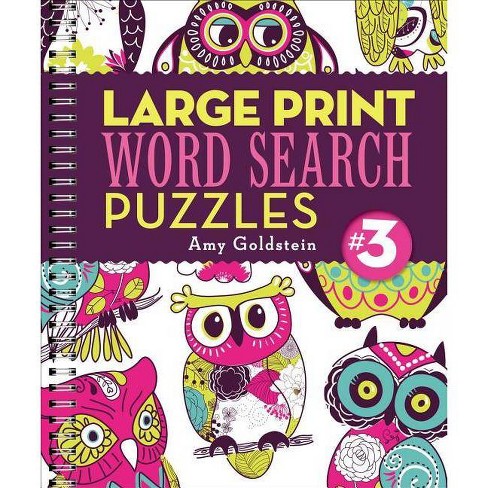 large print word search puzzles 3 by amy goldstein paperback target