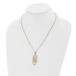 Chisel Stainless Steel Yellow IP-plated Twisted Pendant on a 20" Cable Chain Necklace with a 2" Ext. - 1 of 2