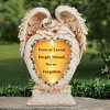 Collections Etc Solar Powered Grieving Angel Stone Heart Memorial Statue - 2 of 2