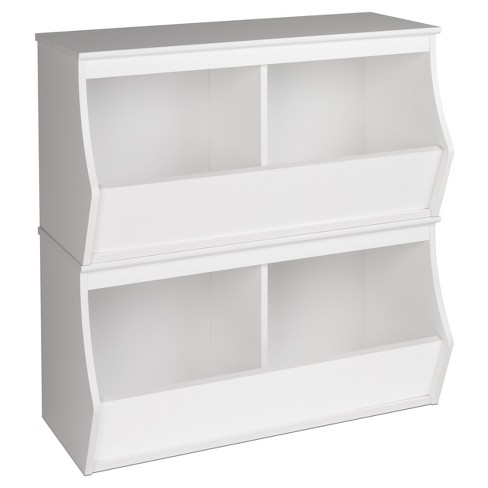 4 Tier Laminate Stackable Shoe Cubby White - Brightroom™ : Target