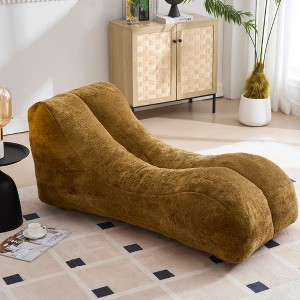 Chic Crate-Ergonomic Bean Bag Sofa Chair – Plump Sponge Support for Adults, Curved Body Contour Design with Gentle Comfort - 1 of 4