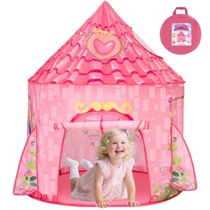Joyfy Kids Play Tent Pink Princess Tent for Baby Toddler Girl Castle Tent for Indoor & Outdoor Fun Christmas Birthday Gift for Girls Age 2 3 4 5 6 7 8 - 1 of 4
