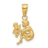 Black Bow Jewelry 14k Yellow Gold 3D Mother Holding Child Pendant, 11mm - 3 of 4