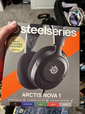 SteelSeries Arctis Nova 1 Wired Gaming Headset for PC White With Cleaning  Kit Bolt Axtion Bundle Used 