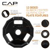 CAP Barbell 25lbs 2" Olympic Pro Rubber Coated Cast Iron Plate 2pc - Black - 3 of 4