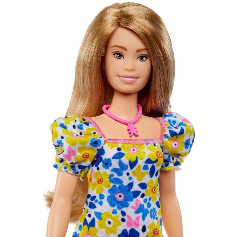 Barbie Fashionistas Doll #208 with Down Syndrome Wearing Floral Dress, 3 of 9