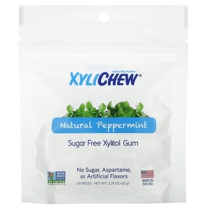 XyliDENT Sugar Free Xylitol Gum, Natural Peppermint, 50 Pieces, 2.29 oz (65 g) - 1 of 2